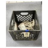 Plastic Crate w/Rope - Gun Lock - Hole Saw