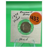 1974-S Proof Roosevelt Dime Unc
