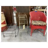 Side Chair - Metal Foot Rest - Wall Hanging