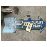 Metal Chev Sign 24" x 9"