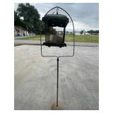 Hanging Bird Cage on Stand 67"H