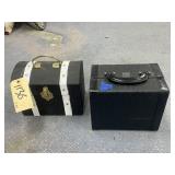 Wood Chest w/Craft Supplies & Travel Case