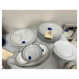 Pile of Wallace China Assorted Plates