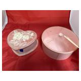 Heart Jewelry Box & Plastic Box w/Lid