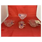 4 Pcs Glassware - Sugar/Creamer & More
