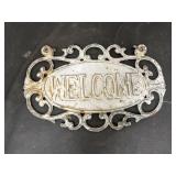 Cast Iron Welcome Sign