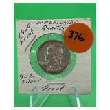 1960 Proof Washington Quarter 90% Silver