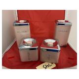 4 Pcs - Metal Canister Set