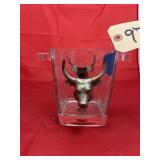 Arthur Court Designs Glass Ice Bucket w/Deer