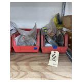 2 Plastic Bins w/Outlet Mounting Bracket