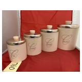4 Pc - Metal Canister Set