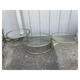 3 Tier Glass Top Shelf