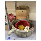 6 Pcs - 5 Gal Gas Jug - Funnels - Oil Pan