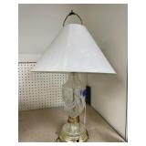 Glass Table Lamp w/Shade