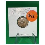 1935-P Lincoln Wheat Cent Ext Fine