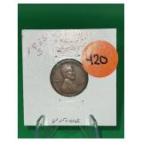 1935-S Lincoln Wheat Cent Very Fine