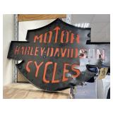 Harley Davidson Motorcycles Metal Sign 37"x25"