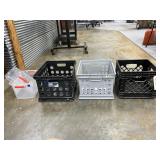 4 Pcs - Plastic Crates & Bins
