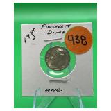 1980-D Uncirculated Roosevelt Dime