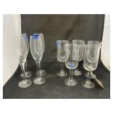 9 Pcs - Champagne & Stemware