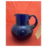 Blue Glass Pitcher