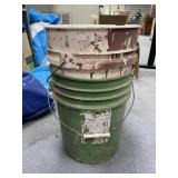 2 - Plastic Buckets w/Metal Pcs
