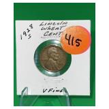1928-S Lincoln Wheat Cent Very Fine