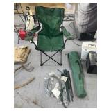 2 Pcs - Folding Camping Chair & Metal Rods
