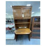 2 Pc - Wooden Desk w/Hutch