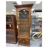 Wood/Glass Curio Cabinet 23"L x 13"W x 72"H