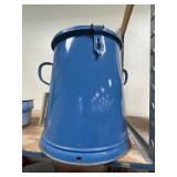 Granite Can w/Lid 15"H