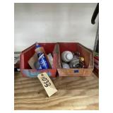 Plastic Bins w/Wood Glue - Garage Lights
