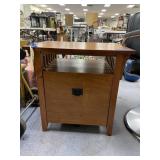 Wooden 1-Drawer Side Table
