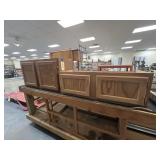 2 Wood Cabinets 36"L x 12"W x 19"H