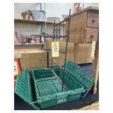 Plastic Bin w/Metal Peg Rack