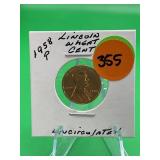 1958-P Lincoln Wheat Cent Uncirculated
