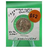 1958-P 90% Silver Washington Quarter Unc