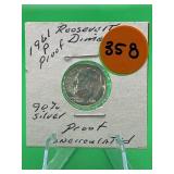 1961-P Proof 90% Silver Roosevelt Dime Unc