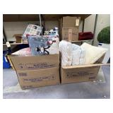 2 Boxes - Assorted Throw Pillows & Bed Pillows