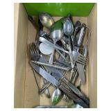 Silver Toned Flatware in box