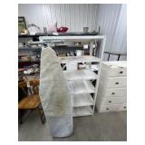 Metal Shelving Unit & Ironing Board