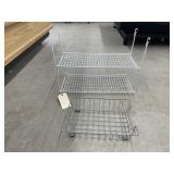 2-Tiered Metal Rack w/Metal Paper Basket