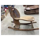Vintage Cast Toys Brand Wooden Rocking Horse