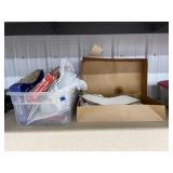 2 Boxes Assorted Christmas Ornaments & Lights