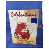 Celebrations Poinsetta Glass Pitcher in box