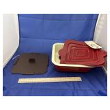 Footed Roasting Pan w/ Silicone Lids