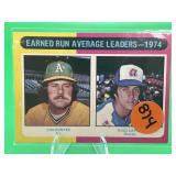 SHARP CARD 1975 TOPPS HOF CATFISH HUNTER