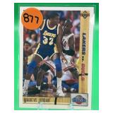 1991 UPPERDECK HOF MAGIC VS JORDAN CARD