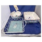 2 - Temptations Serving Dishes w/Metal Holders