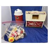 3 Pcs - Fisher Price Family Farm - Silo - Figurine